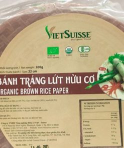 Bánh tráng gạo lức 200g – làm từ gạo lứt hữu cơ, và tinh bột khoai mì ngon nhất, đạt tiêu chuẩn hữu cơ đạt chứng nhận FDA của Hoa Kỳ.