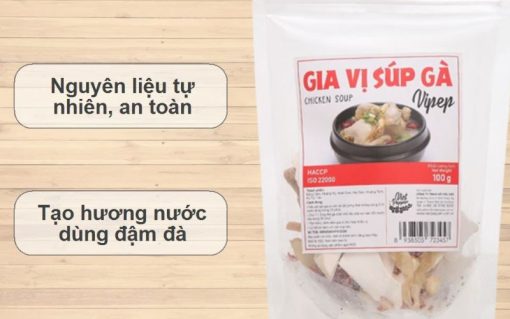 Gia Vị Súp Gà Vipep 100g – Món Súp Gà bữa sáng hay các bữa tiệc nhanh và tiện.