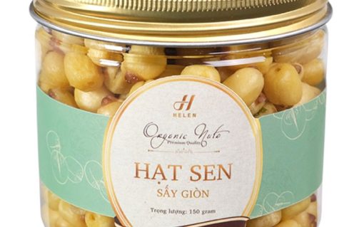 Hạt Sen Cốt Dừa sấy khô giòn hủ 50g – nấu chè hạt sen đậu xanh cốt dừa, canh hầm gà tần hạt sen, nấu xôi hạt sen cùi dừa, sữa hạt sen…